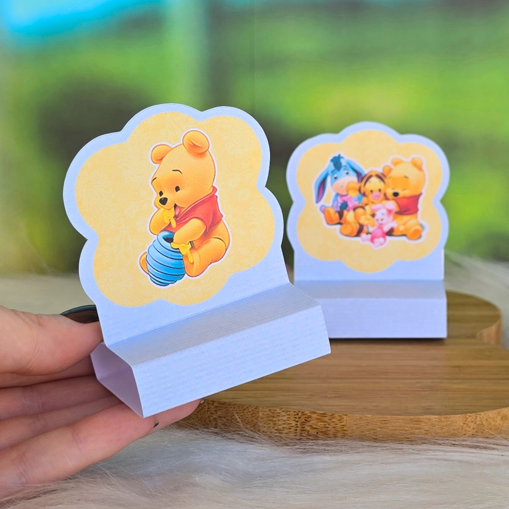 20 a 40 Porta Bis duplo - URSINHO POOH BABY AZUL menino - Lembrancinha de festa infantil - PEGUE E MONTE em Oferta na Shopee