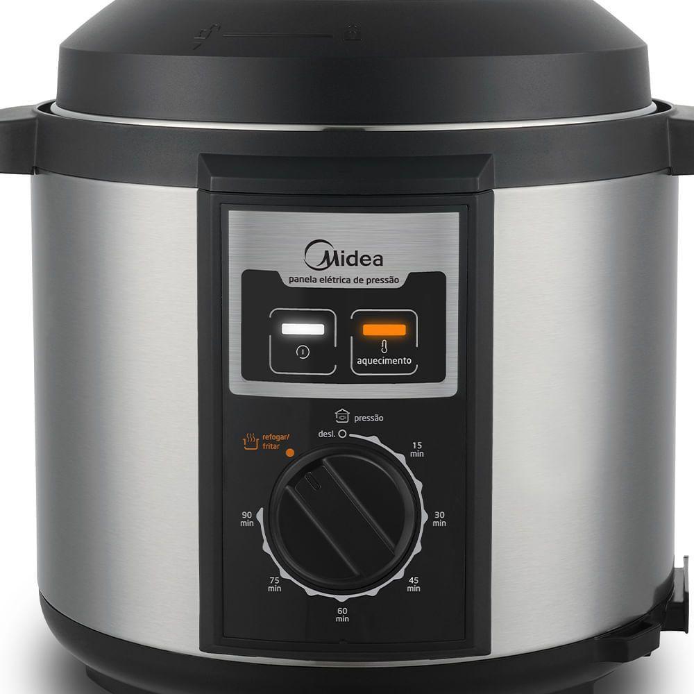 Detalhes do Panela De Pressão Elétrica 6L Mecânica Inox Midea PPB72 220V