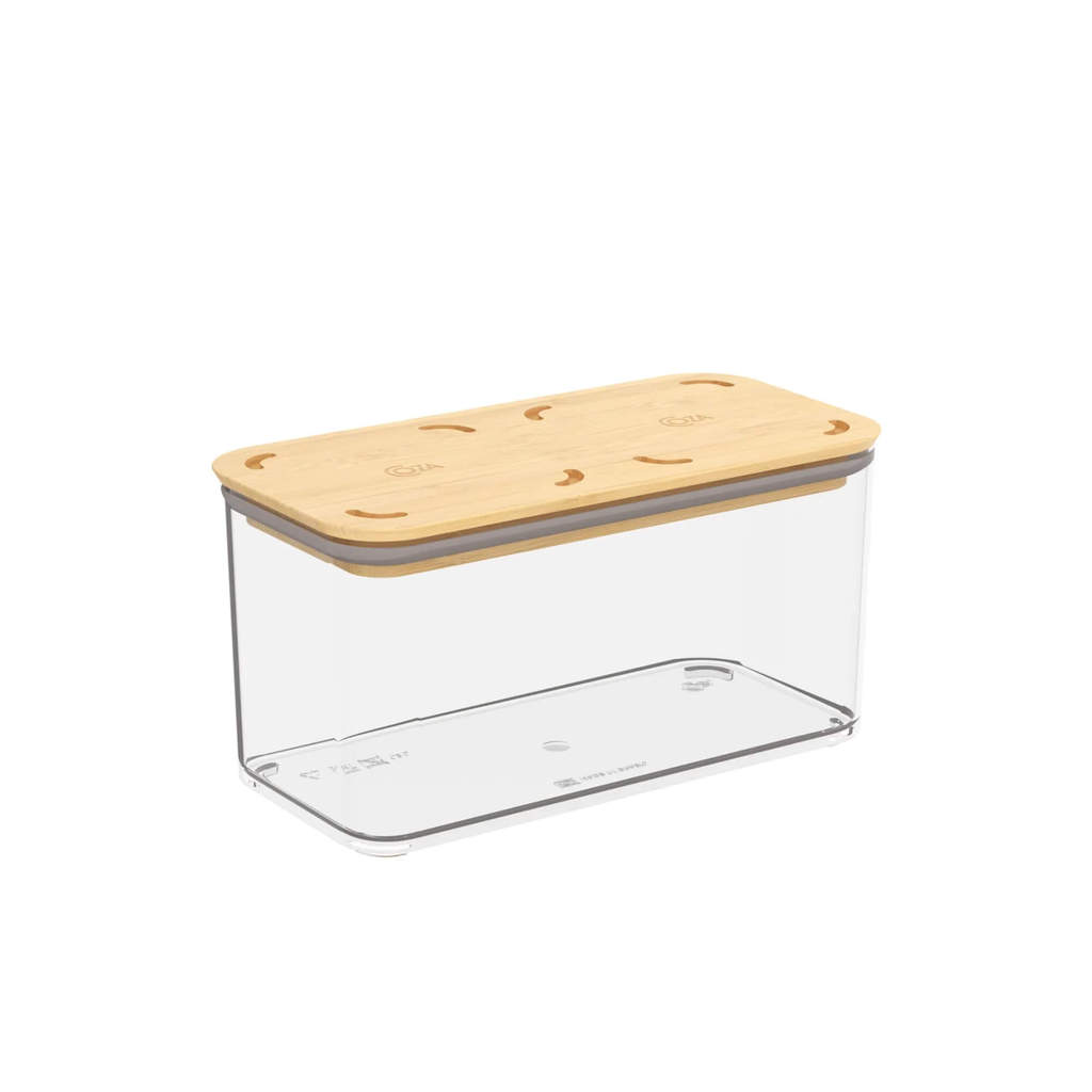 Pote Hermético Retangular Coza Modo Bambu 1,3 Litros Cristal Brinox - 40646/3009 em Oferta na Shopee