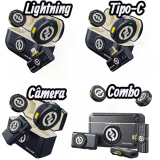 Microfone de Lapela sem fio Hollyland Lark M2 Versão Combo | Câmera | Lightning | Tipo-C USB-C