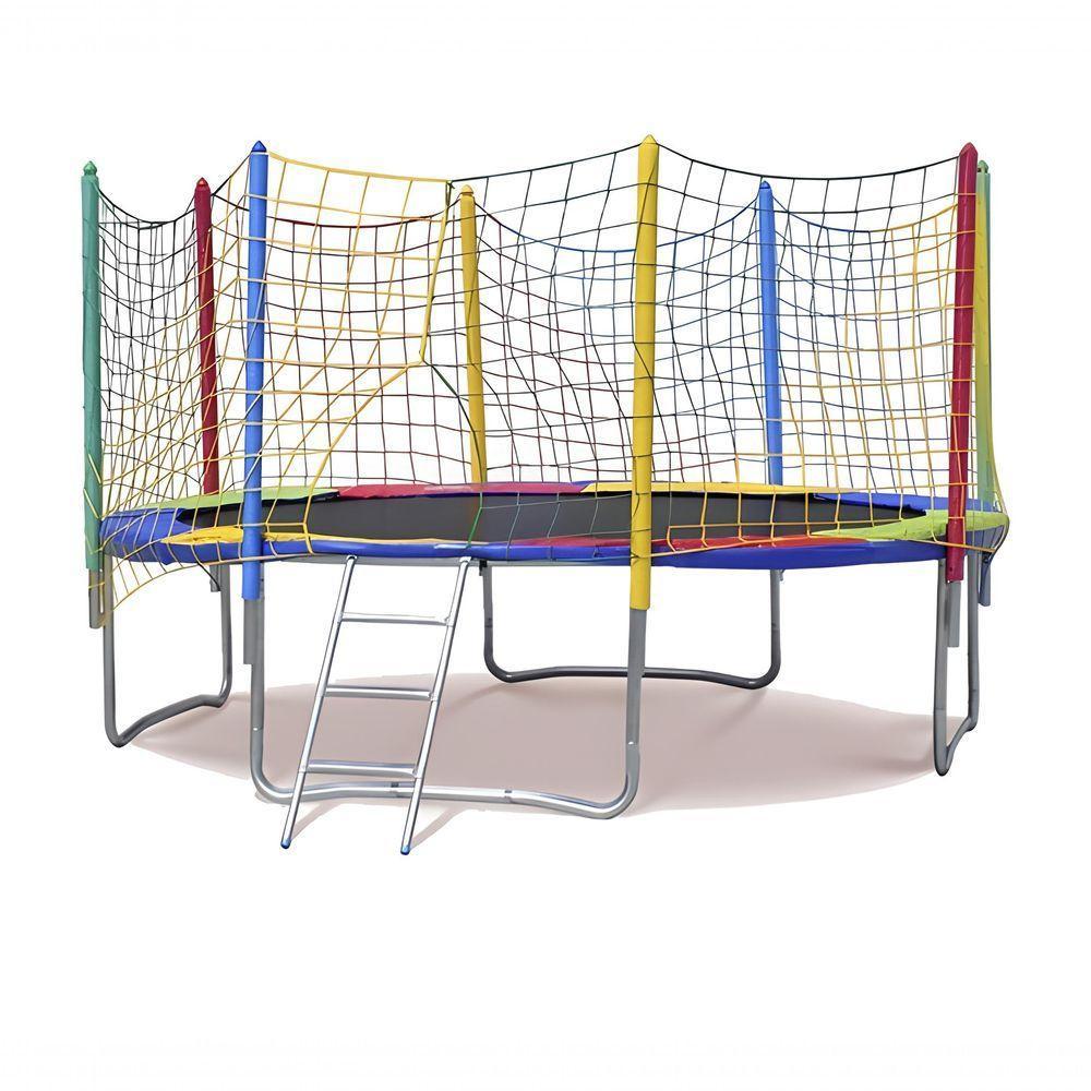 Trampolim Cama Elástica Pula Pula 3,05m 3m Grande Reforçada Colorida Playground em Oferta na Shopee