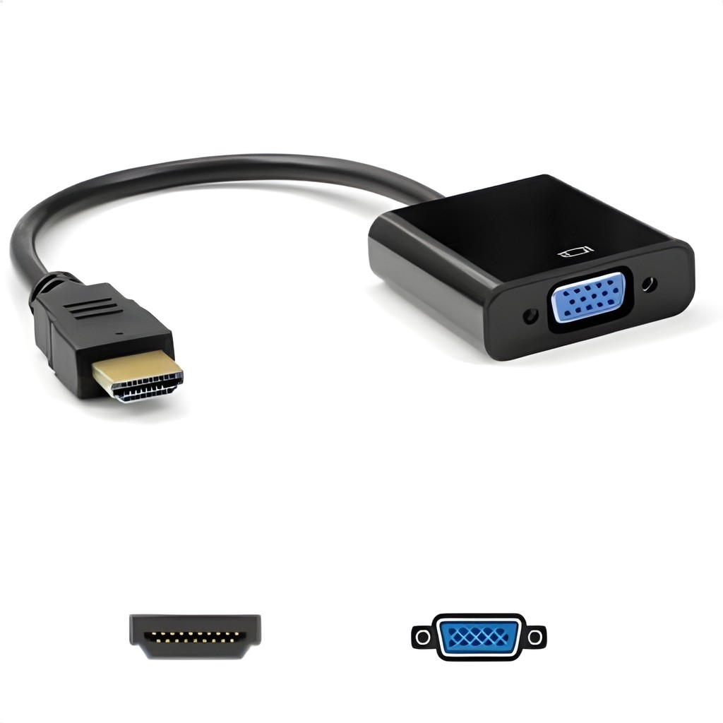 Conversor Adaptador de Video HDMI Macho Para VGA Fêmea Shinka Com Saída de Áudio SH-HD-V