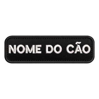 Patch Bordado Com O Nome Do Cão 15x5cm Nome Personalizado para coleira Cão