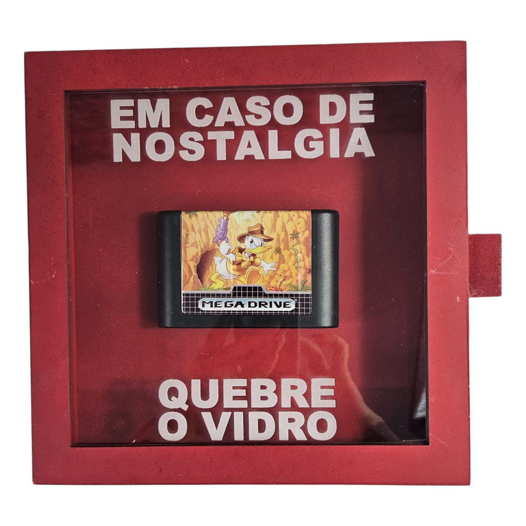 Quadro Pato Donald Quackshot Mega Drive Decorativo Acrilico