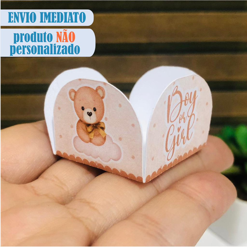 Forminhas URSINHO LUXO chá revelação - Kit com Forminhas para doces festa infantil em Oferta na Shopee