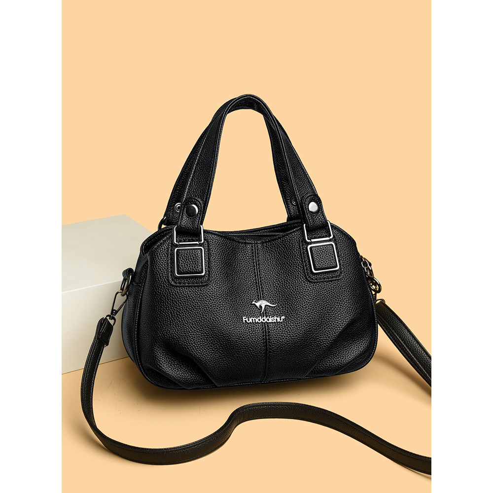 Bolsa de couro genuíno feminina 2025 novo estilo moda bolsas femininas de meia-idade bolsas femininas de couro macio All