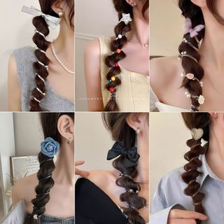 Verão linha telefônica reta laço de cabelo laço de cabelo feminino sem costura gravata de cabeça faixa de borracha cabeç