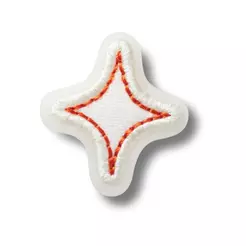 Jibbitz™ Estrela de 4 Pontas Artesanal Único