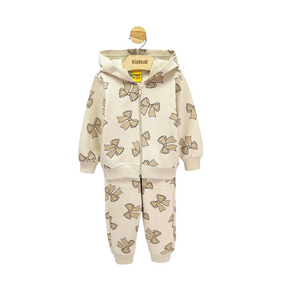 Conjunto Menina Jaqueta e Calça Moletom Laços - Rovitex