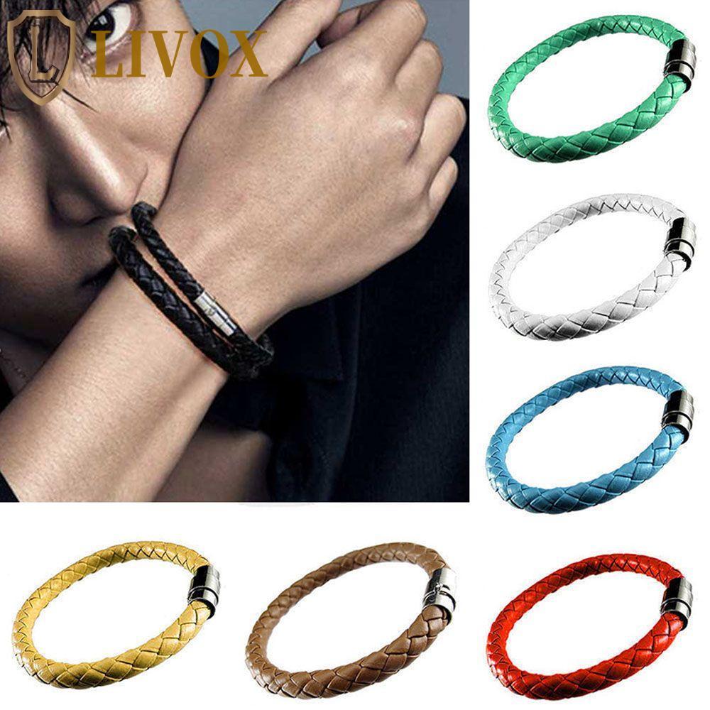 Pulseira LIVOX Unissex Corda Tecida Na Moda Feminina Masculina Trançada Acessórios De Simples