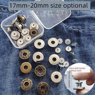 Tamanho grande 20mm em forma de I oco balançando cabeça Jeans botão jaqueta botão Jeans sem ferramentas de instalação ne