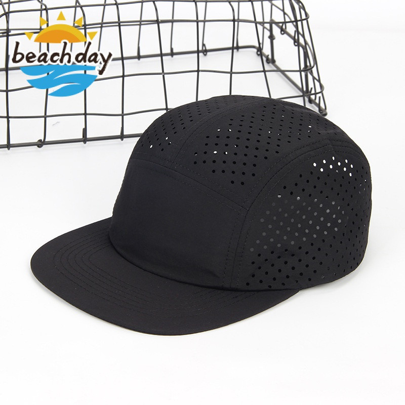 Boné de Beisebol Resistente à Água para o Dia de Praia, 5 Painéis, Secagem Rápida, Leve, Nylon QLWK