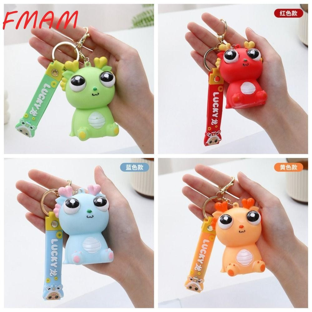 Chaveiro De Brinquedo De Descompressão FMAM , Boneca De Dragão Pequeno Com Extrato De Olhos Grandes , Brinquedos Exclusi