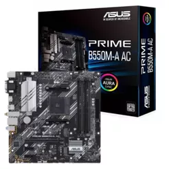 Placa Mãe Asus Prime B550M-A AC WIFI AM4 4xDDR4 HDMI DVI D-SUB M.2 USB 3.2 - 90MB15K0-M0EAY0
