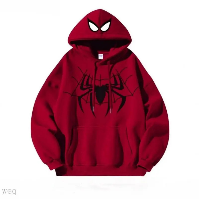 Moletom Infantil Homem Aranha Com Capuz Canguru Flanelado Blusa de Frio Inverno Premium Menino 2 ao 16