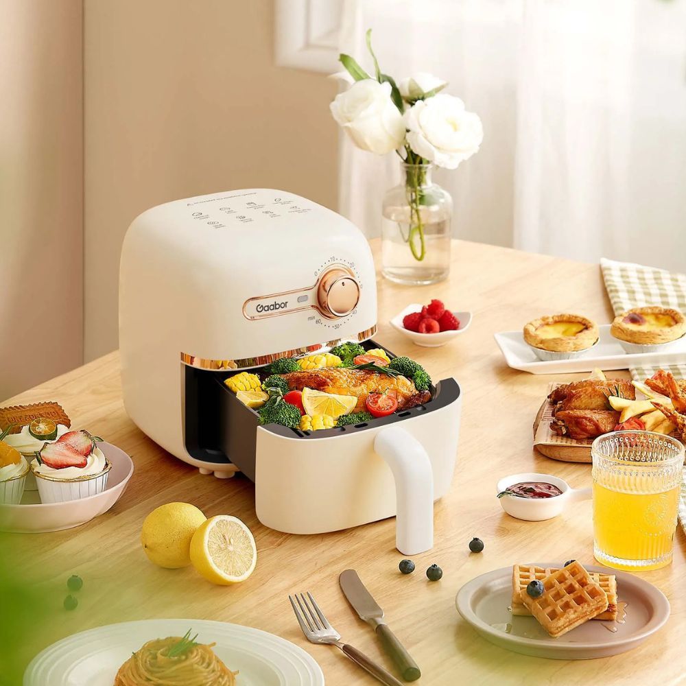 Air Fryer Mini Gaabor Pocket 1,4L Branca Compacta 900W 127V · foto 2