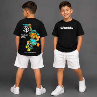 Camiseta Infantil Algodão Criança Streetwear Roupa De Menino Estampa Frente e Verso, LANÇ…