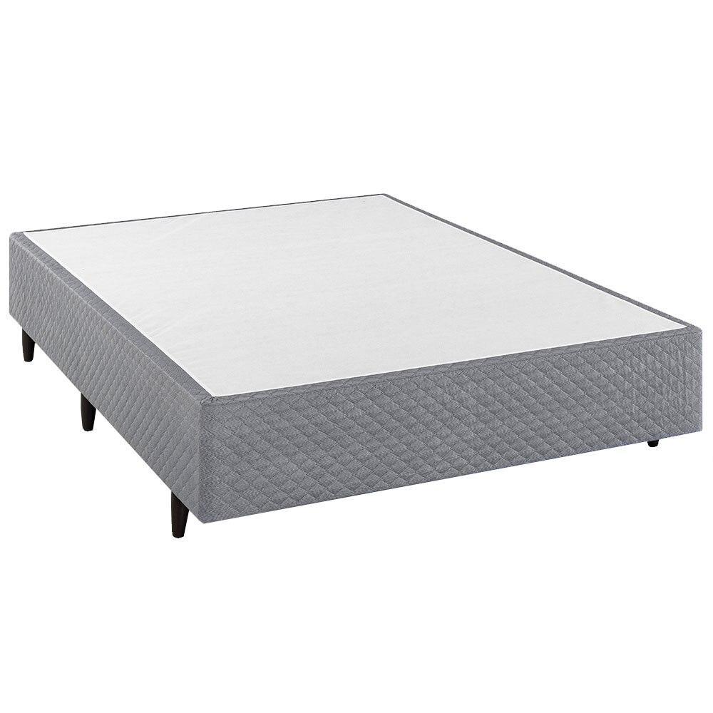Base Cama Box Casal Herval Parma 39x138x188 cm, Cinza