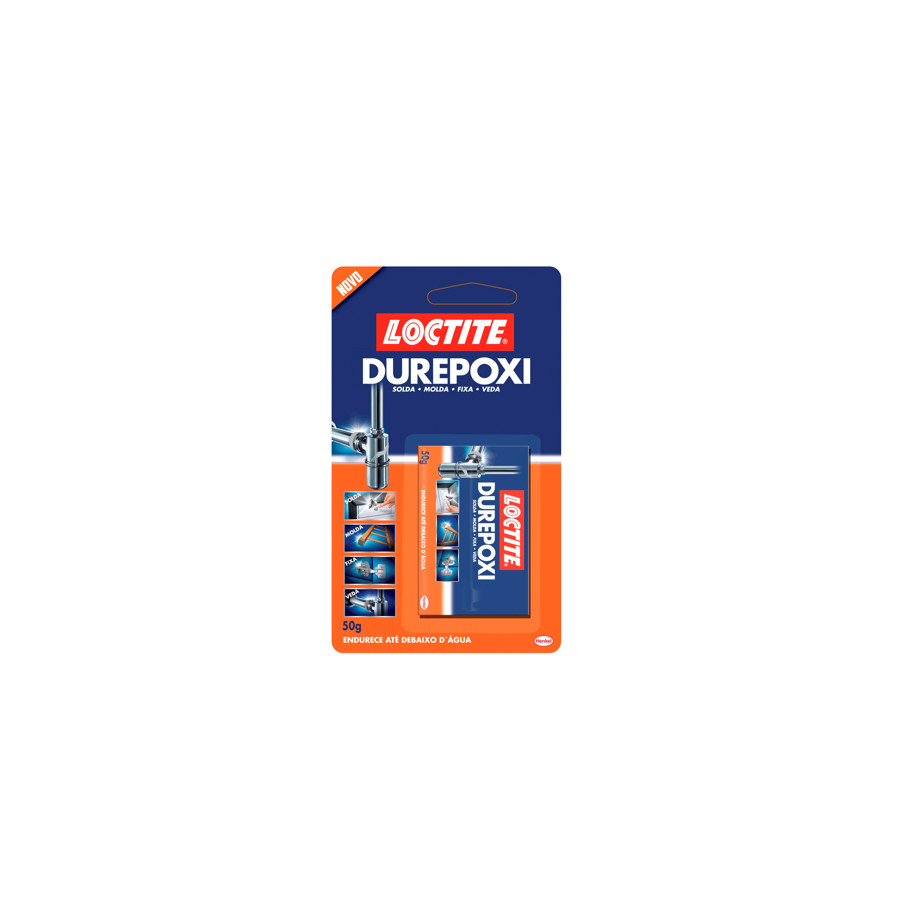 Durepoxi Loctite, Massa Epóxi Cinza, Prova d'Água, 1x50g