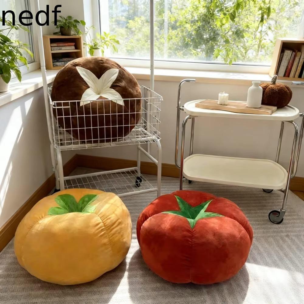 Imagem Travesseiro De Sofá De Tomate NEDFS , Almofada Redonda Macio 3D De Meditação De Enchimento De Algodão PP Espessado