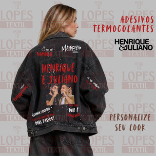 Adesivo Termocolante DTF Henrique e Juliano | Calça Jaqueta Camisa Pronto para Estampar | Personalize seu look