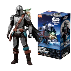 Boneco Blokees Star Wars Mandalorian Din Djarin e Grogu