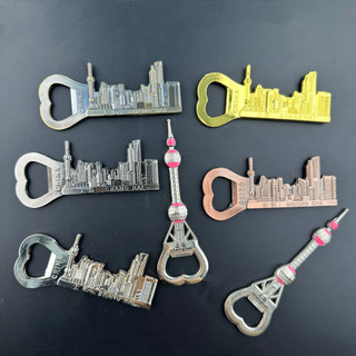 Metal Shanghai abridor de garrafa geladeira adesivos lembranças turísticas lembranças Cultural criativo magnético Orient