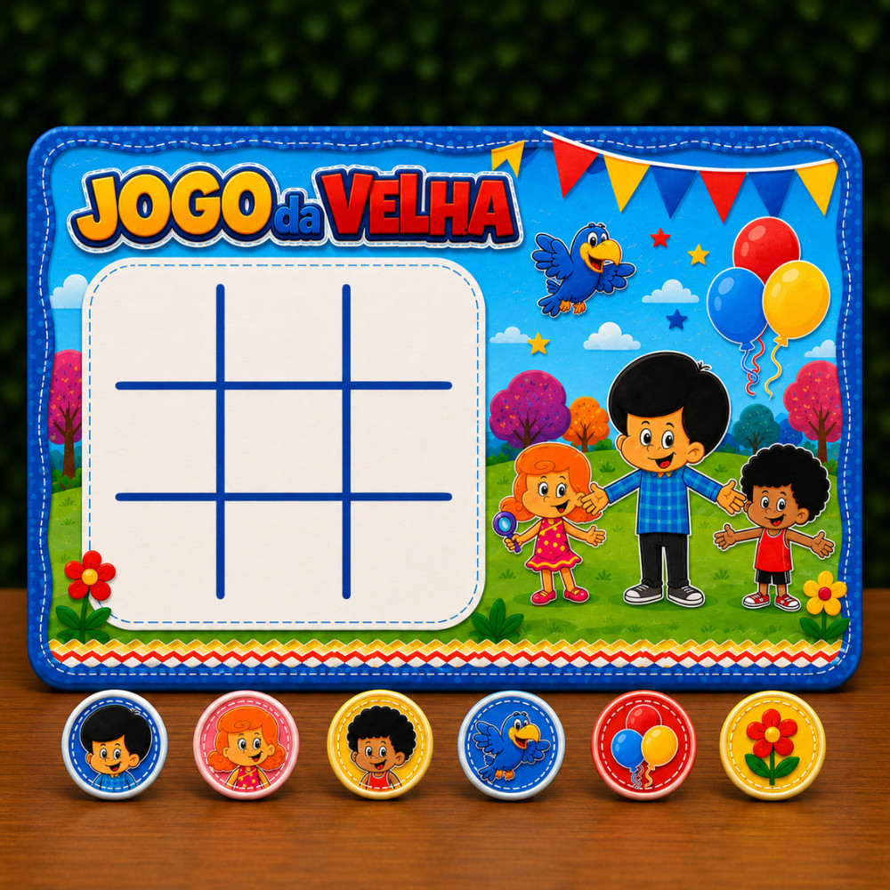 Lembrancinha Personalizada Jogo da Velha 3 Palavrinhas / Lembrancinha de Aniversário Personalizada
