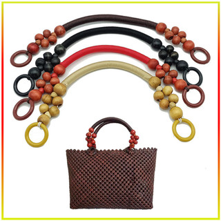 Cabo de madeira com contas, cabo de nylon de substituição em forma de U, utilizado para fabricação de bolsas e alças de 