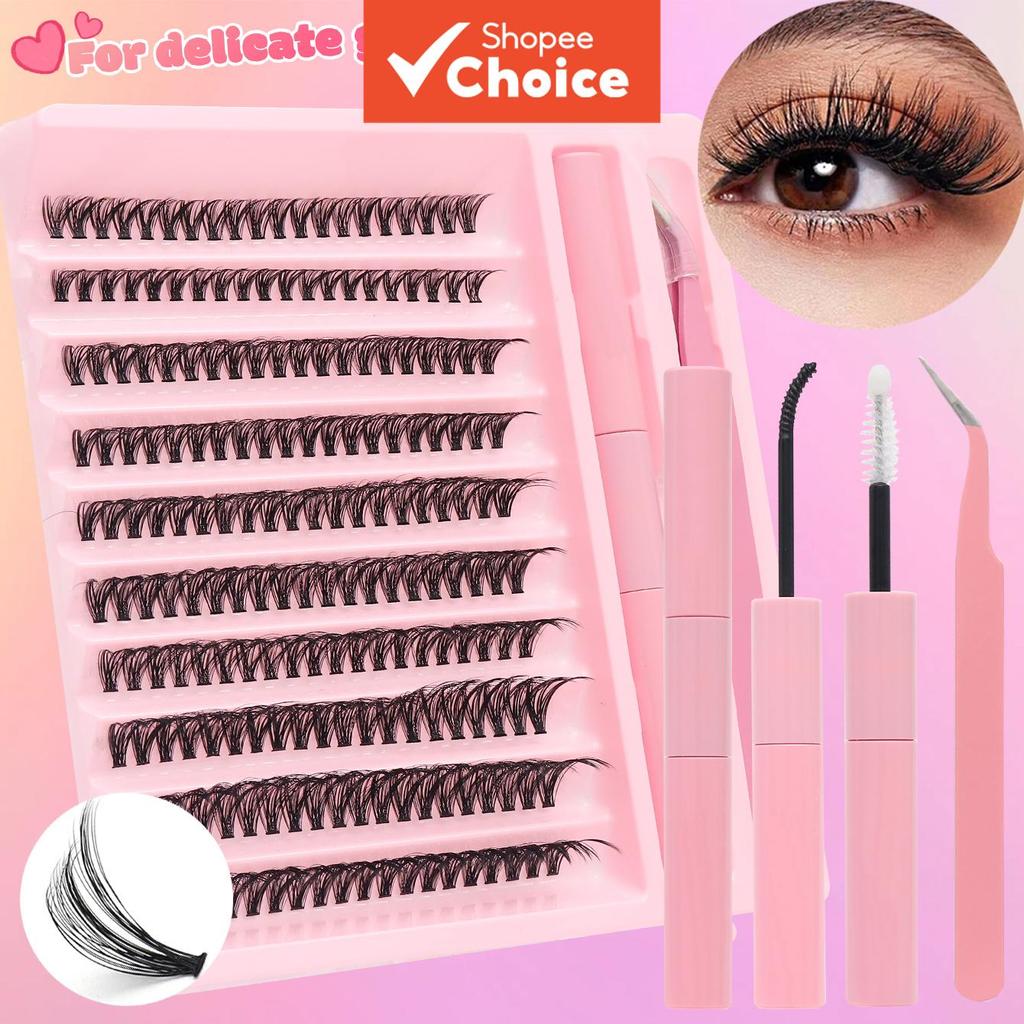 Lash Clusters 200PCS Kit 8-16mm Mix , 20D/30D/40D , Extensões De Cílios Individuais Confortáveis