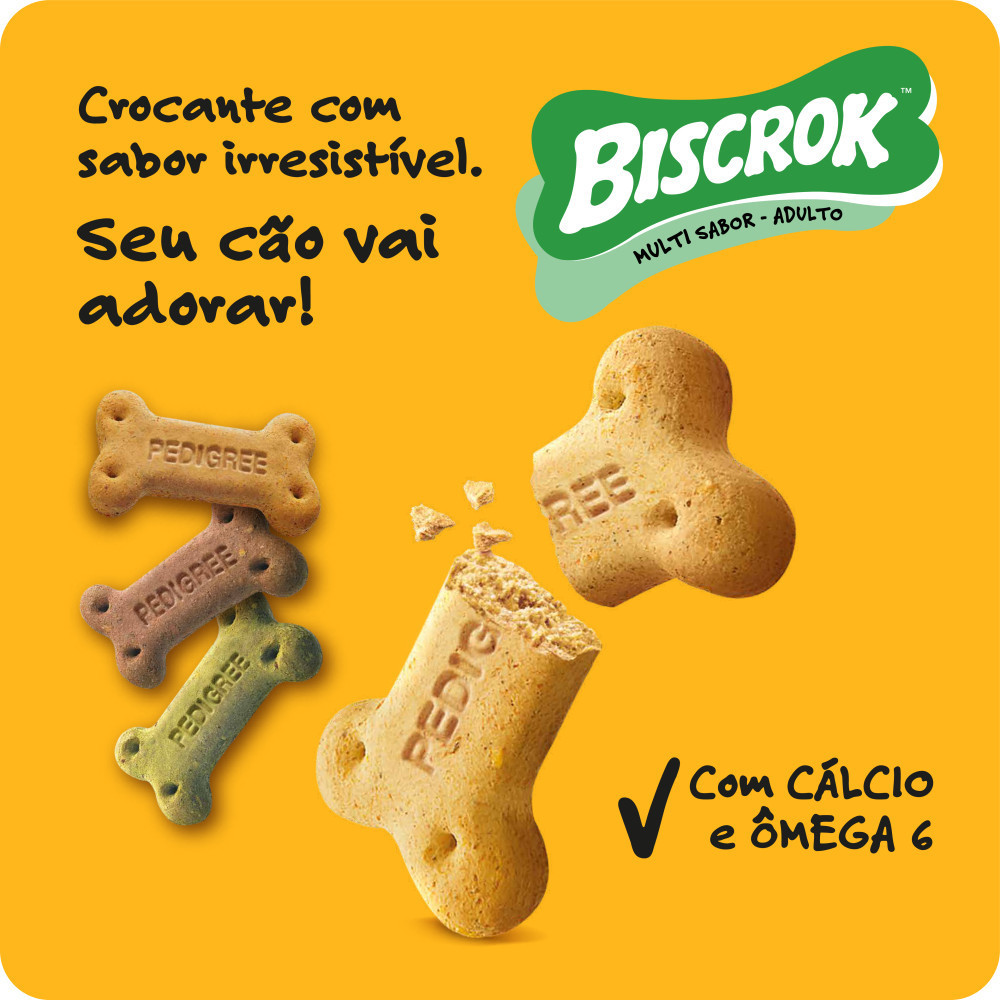 Biscoito Pedigree Biscrok Para Cães Adultos Multi 1 kg