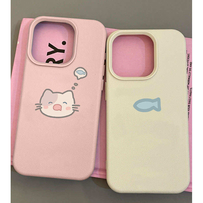 Bonito Cão Gato Peixe Casal Invólucro Para Samsung Galaxy A57 A37 A27 A07 A17 A36 A26 A15 A52 A54 A36 A55 A35 A16 5G Cas