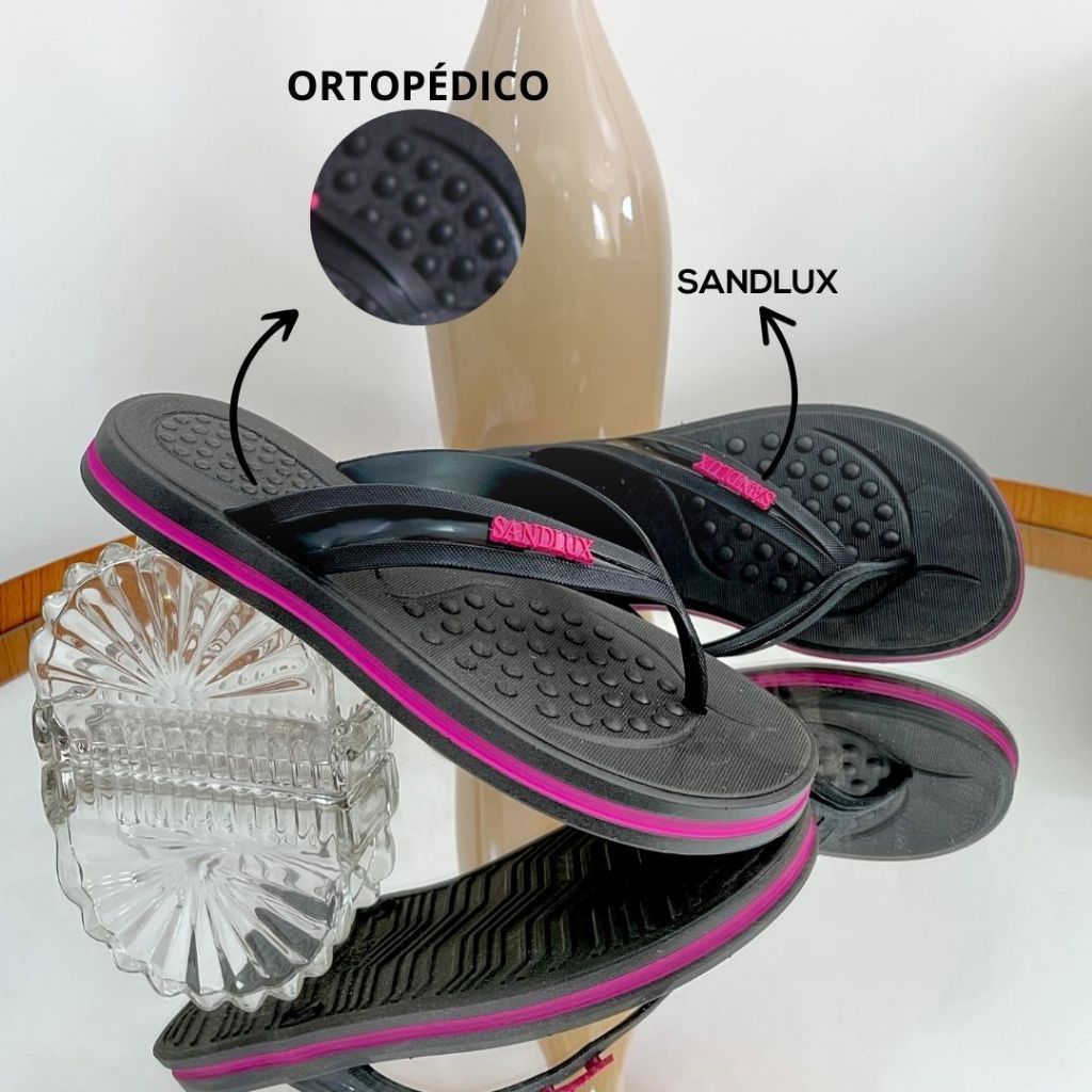 Chinelo SL Rasteirinha Anatômica, Ortopédica Leve Sandlux - Conforto Moderno para Esporão e Antiderrapante