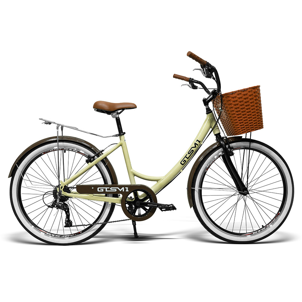 Bicicleta Feminina 26 GTS M1 Freio V-Brake 7v TSI7 KS Retrô
