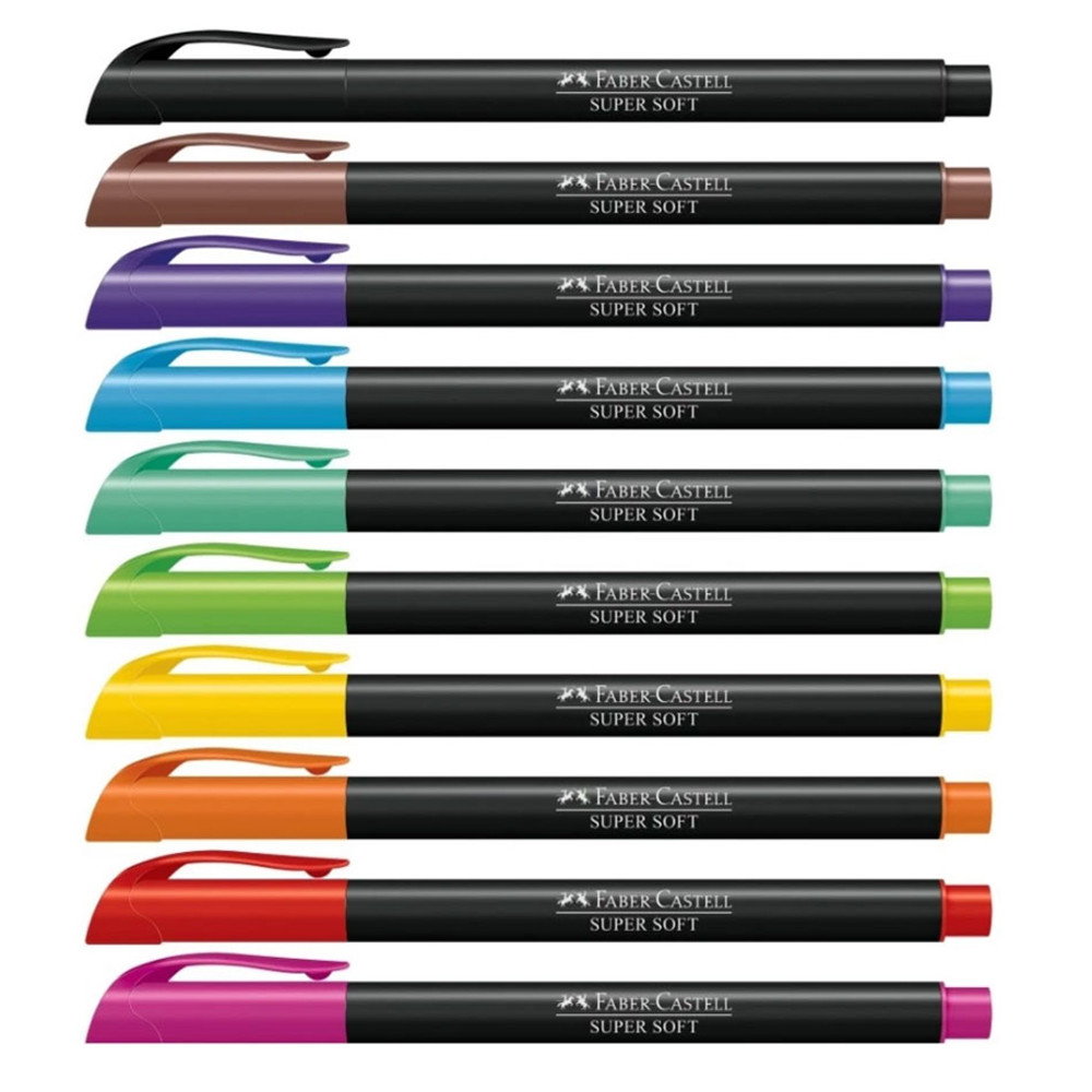 Caneta hidrográfica Supersoft Brush 10 cores 15.0710SOFT\560191 Faber-Castell · foto 2