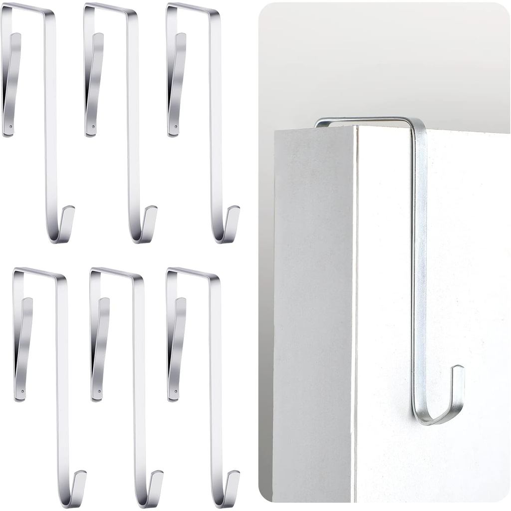 Conjunto de 6 Ganchos para Casas de Banho Norme, Alta Resistência, Suporte para Quadro Branco de Escritório, Ganchos par