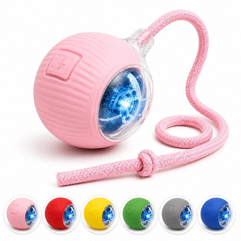 Bola de rolamento automática, brinquedo interativo para filhotes, treinamento elétrico para cães