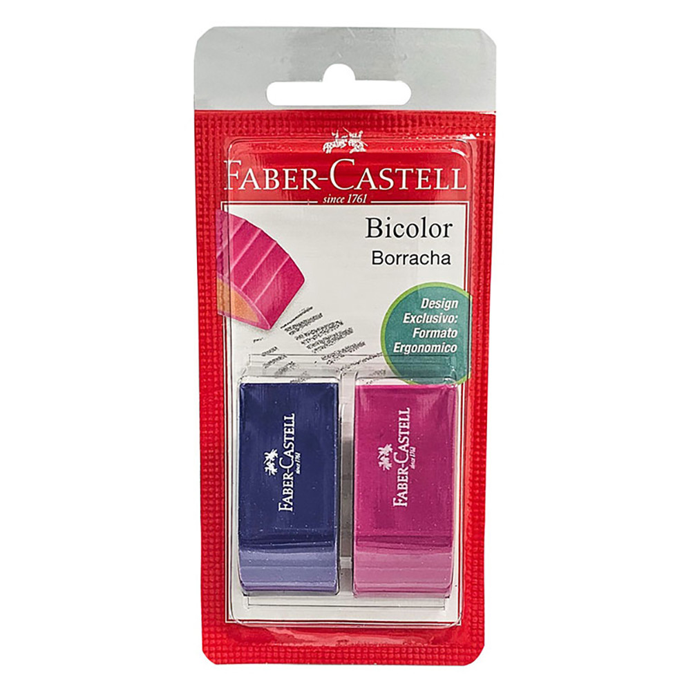 Borracha Bicolor SM/BICOLOR/582247 com 2 unidades Faber-Castell