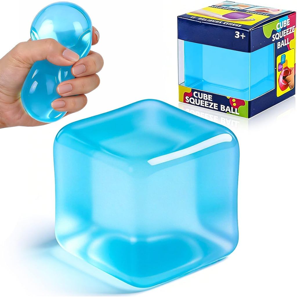 Brinquedos Anti-estresse em Forma de Cubo, Brinquedos Sensoriais Transparentes para Ansiedade e TDAH, Brinquedos Macios