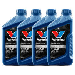 Kit 4 Óleo Motor 15w40 Valvoline Competition Synthetic Blend Semissintético Api Sl PAR226AB