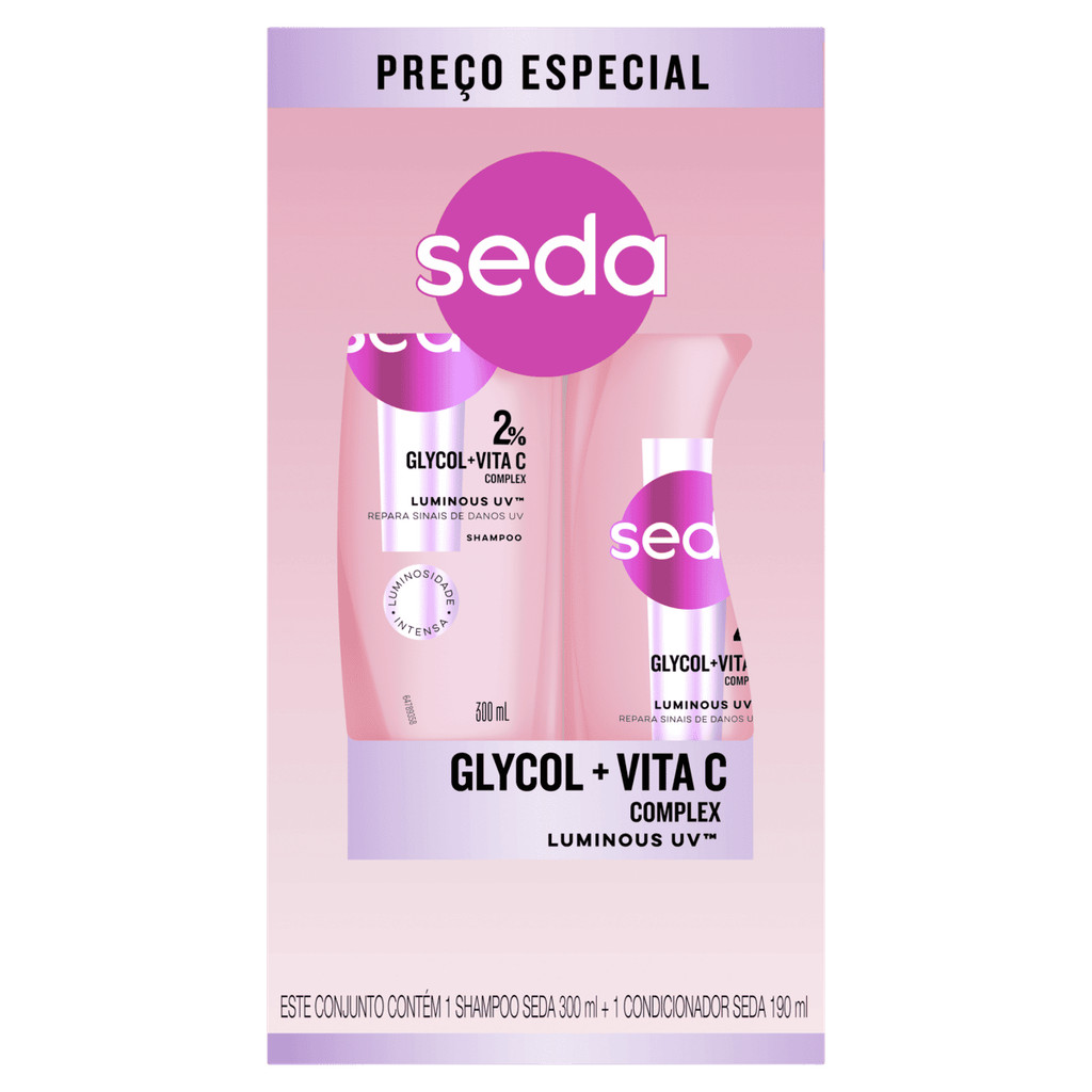 Seda Kit Shampoo + Condicionador Luminous UV 300ml