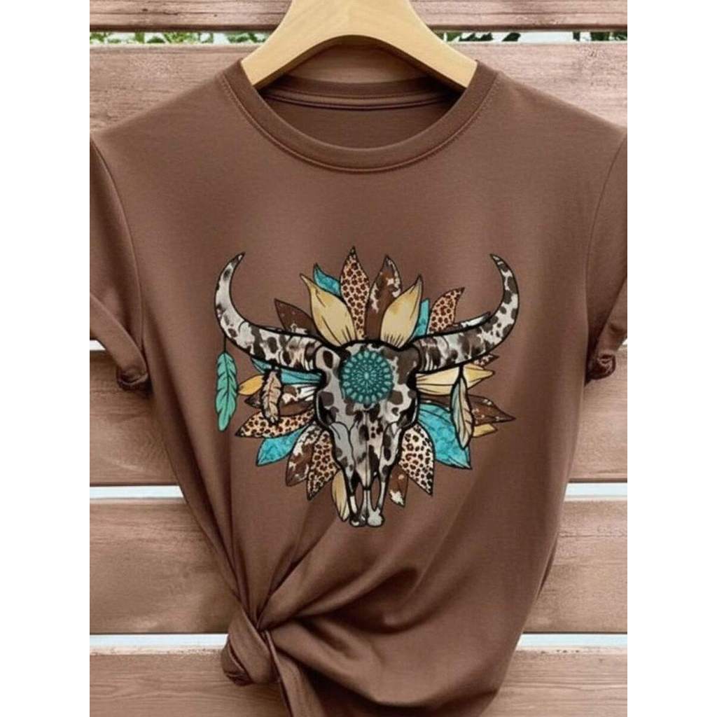 Camiseta Feminina Country Estampada Boiadeira Cowgirl Western Rodeio Sertaneja Blusa Estilosa Rodeio