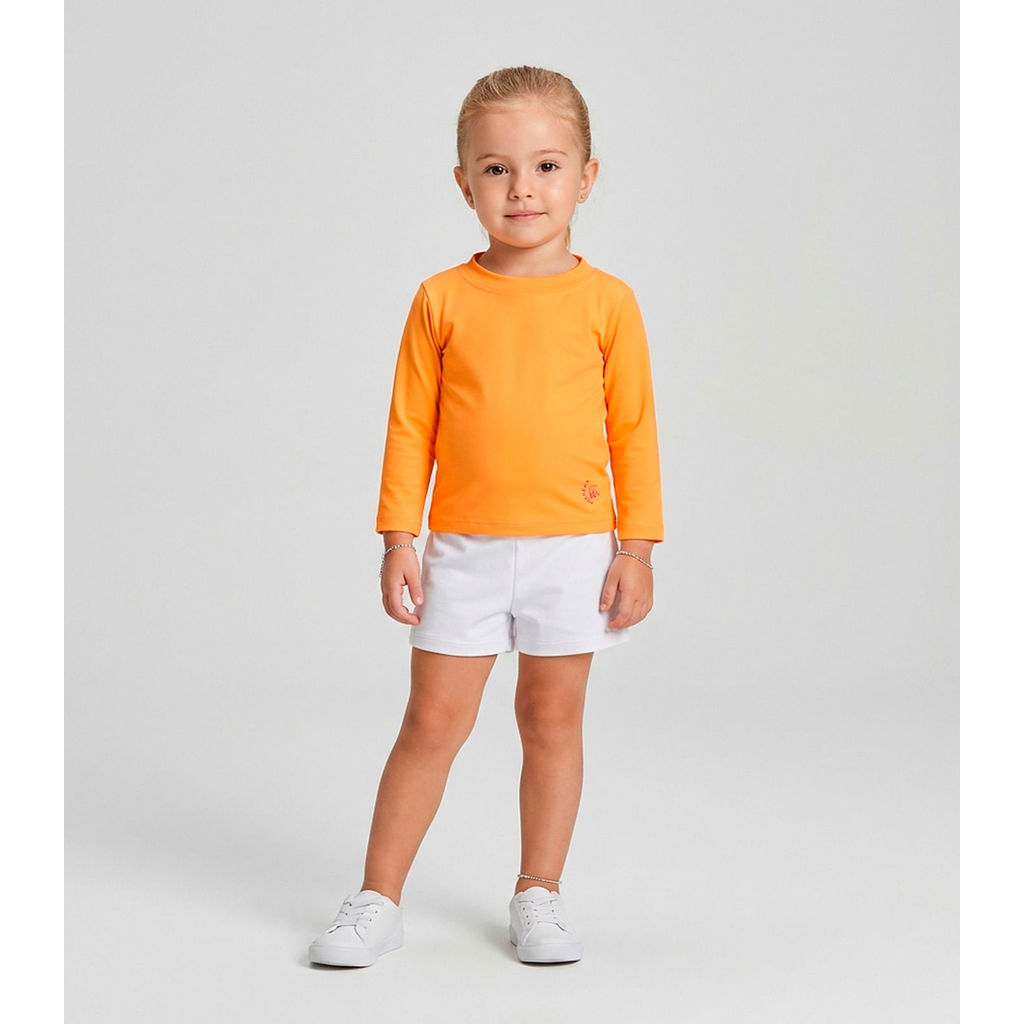 Blusa Térmica Proteção UV Praia Manga Longa Select Laranja