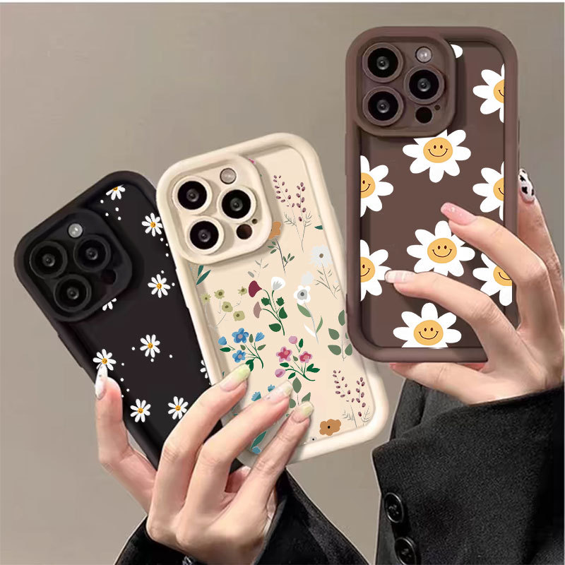 Capa Para Samsung A27 A57 A37 A17 A07 A56 A26 A36 A55 A16 A15 A54 A06 A35 A23 A14 A53 A13 5G Flor INS Sorriso Margarida 