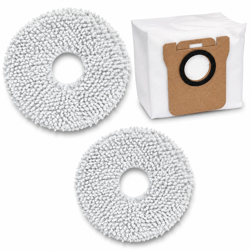 Kit Saco De Pó E Pano Mop Robô Xiaomi X20+ X10+ S20 Plus
