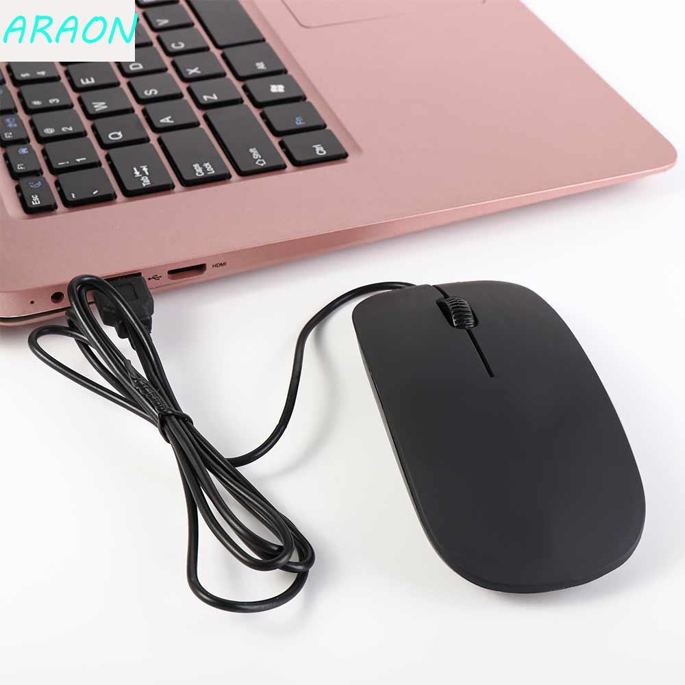 Mouse Óptico Notebook Preto Branco Ultrafino Rolo 3d Acessórios Para Laptop Jogos De Computador