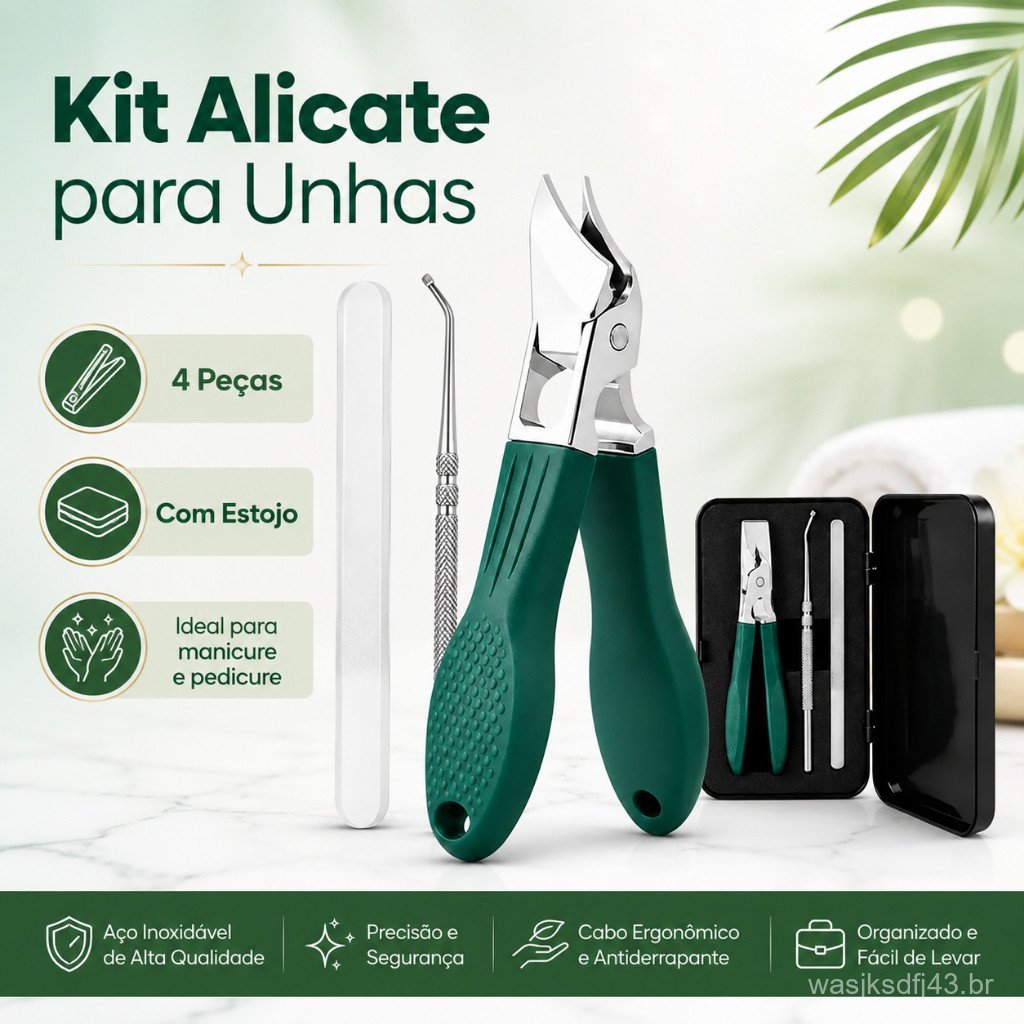 Kit Manicure e Pedicure para Unha Encravada com 3 Ferramentas
