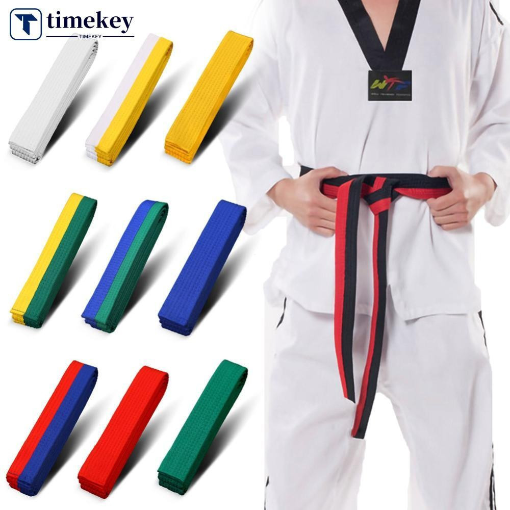 TIMEKEY 1Pc Artes Marciais Karate Judô Taekwondo Cintos Profissionais Judo Jiu jitsu Fitas Padrão Cintura Protetora B9Q4