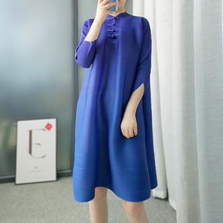 Uma pessoa uma plissada L8152 Issey Miyake vestido plissado 2026 primavera verão Retro melhorado Cheongsam redução de id