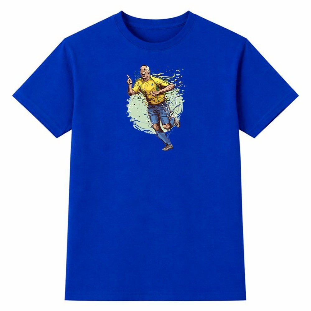 Camiseta Feminina 100% Algodão Camisa Ronaldo Brasil Futebol Copa do Mundo Gol Seleção Moda 